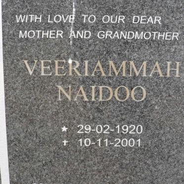 NAIDOO Veeriammah 1920-2001