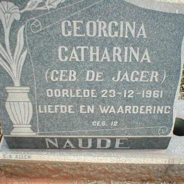 NAUDÉ Georgina Catharina nee DE JAGER   -1961