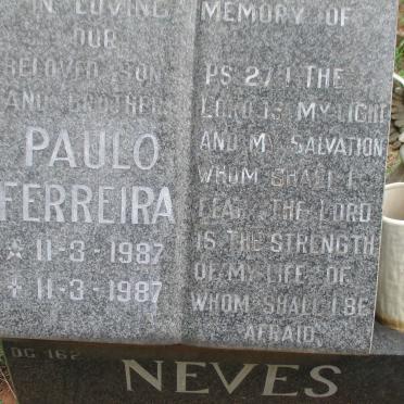 NEVES Paulo Ferreira 1987-1987