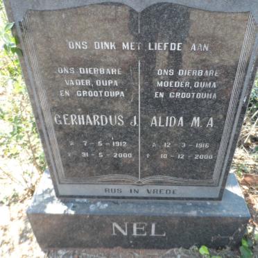 NEL Gerhardus J. 1912-2000 &amp; Alida M.A. 1916-2000