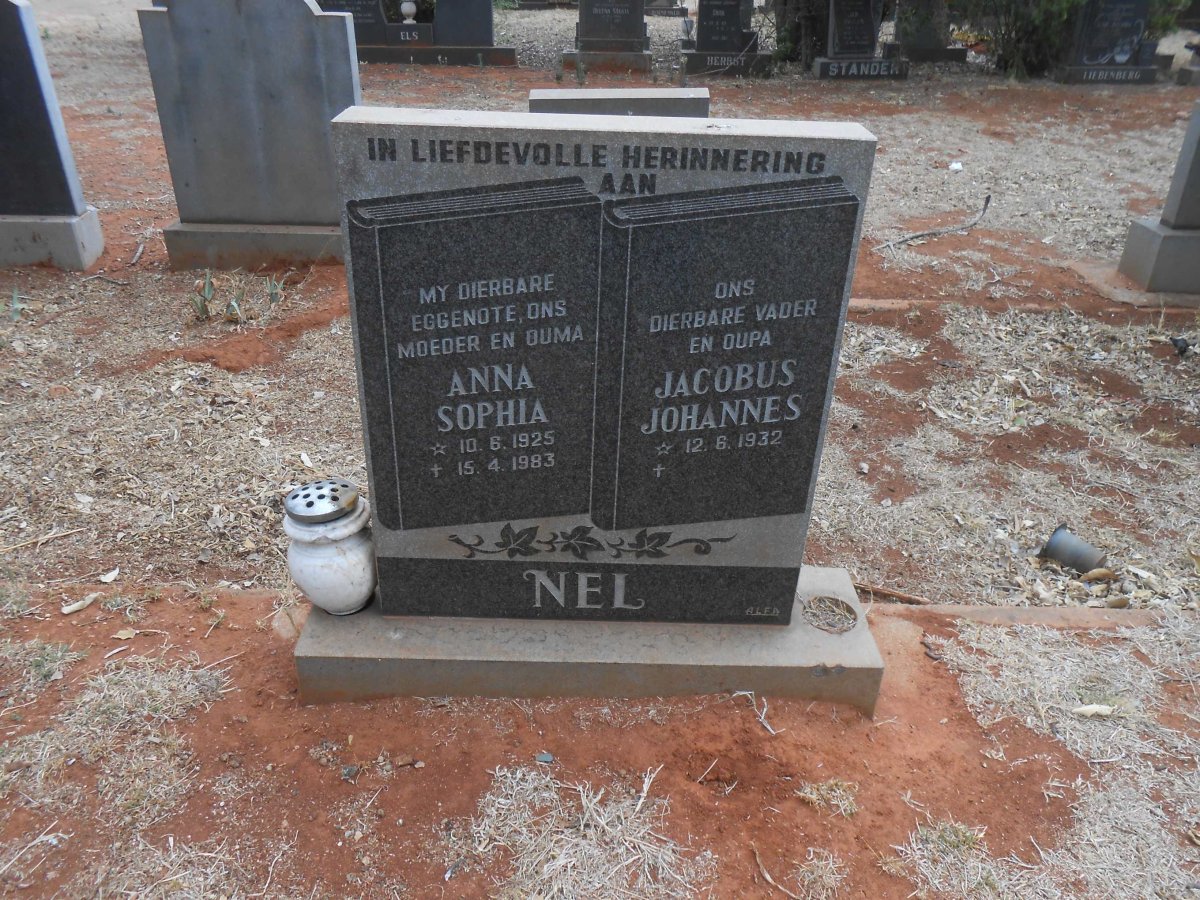 NEL Jacobus Johannes 1932- &amp; Anna Sophia 1925-1983