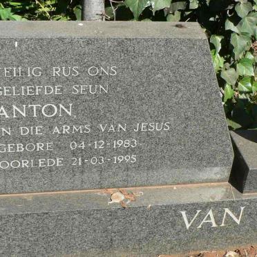 NIEKERK Anton, van 1983-1995