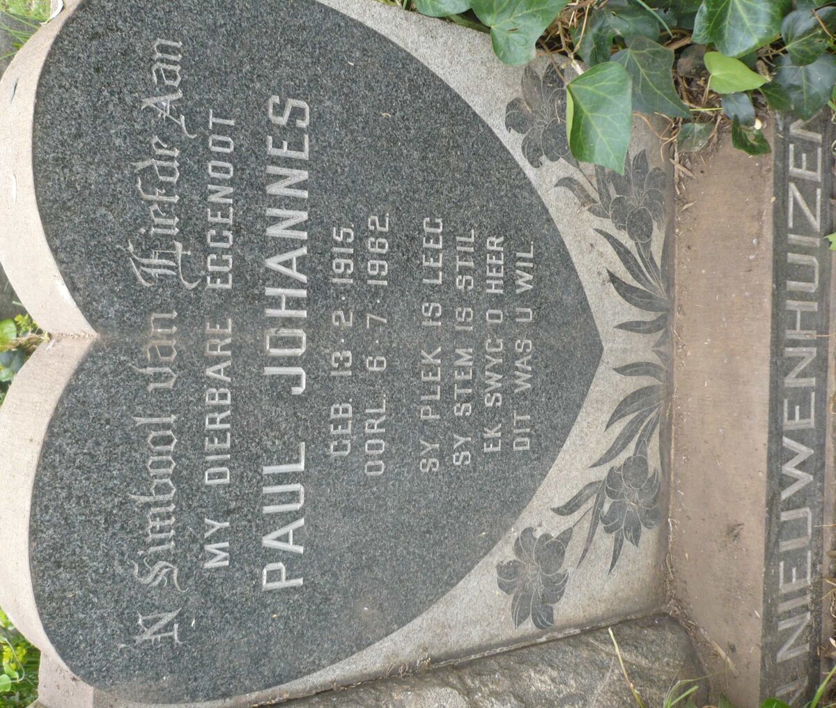 NIEUWENHUIZEN Paul Johannes 1915-1962