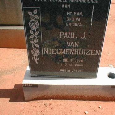 NIEUWENHUIZEN Paul J., van 1926-2000