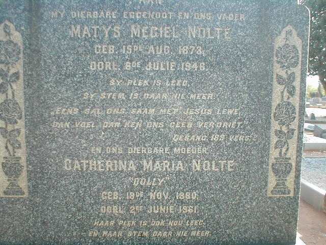 NOLTE Matys Megiel 1873-1946 &amp; Catherina Maria 1880-1961