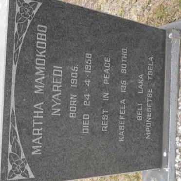 NYAREDI Martha Mamokobo 1905-1958