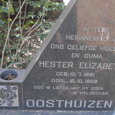 OOSTHUIZEN Hester Elizabeth 1881-1968