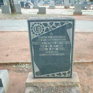 OOSTHUIZEN Johannes Petrus 1910-1939