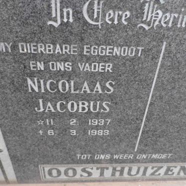 OOSTHUIZEN Nicolaas Jacobus 1937-1983