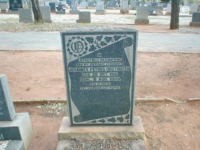 OOSTHUIZEN Johannes Petrus 1910-1939