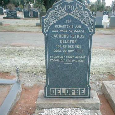 OELOFSE Jacobus Petrus 1921-1939