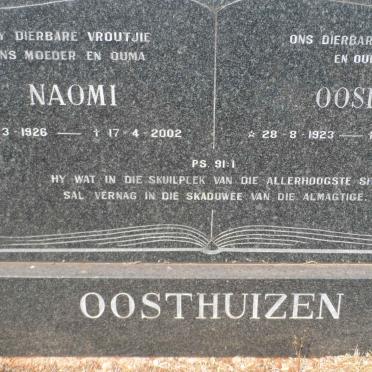OOSTHUIZEN Oosie 1923- &amp; Naomi 1926-2002