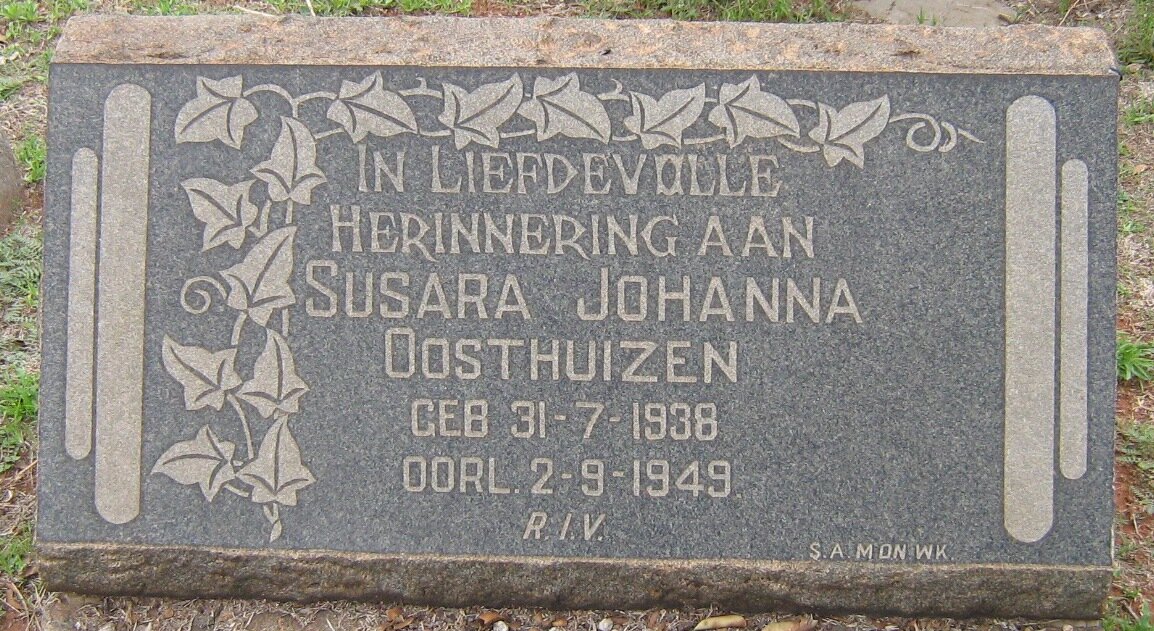 OOSTHUIZEN Susara Johanna 1938-1949