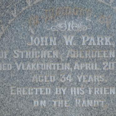 PARK John W. -1903