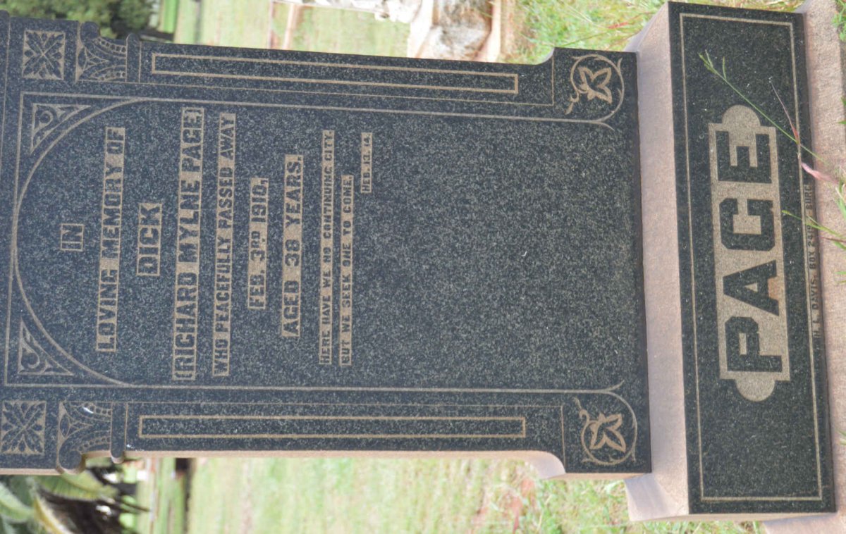 PAGE Richard Mylne -1910