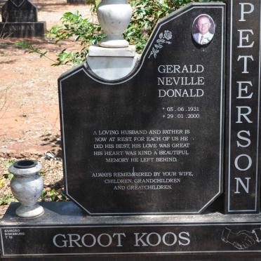 PETERSON Gerald Neville Donald 1931-2000