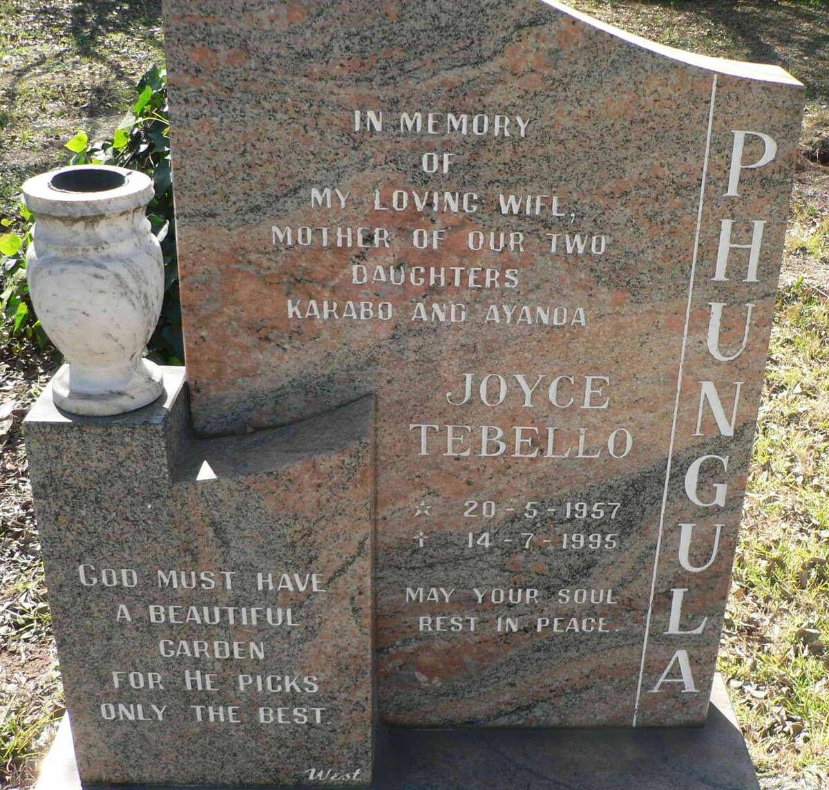 PHUNGULA Joyce Tebello 1957-1995