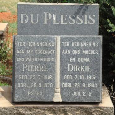 PLESSIS Pierre, du 1916-1970 &amp; Dirkie 1915-1983