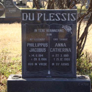 PLESSIS Phillippus Jacobus, du 1914-1986 &amp; Anna Catherina 1919-1988
