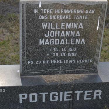 POTGIETER Willemina Johanna Magdalena 1913-1998