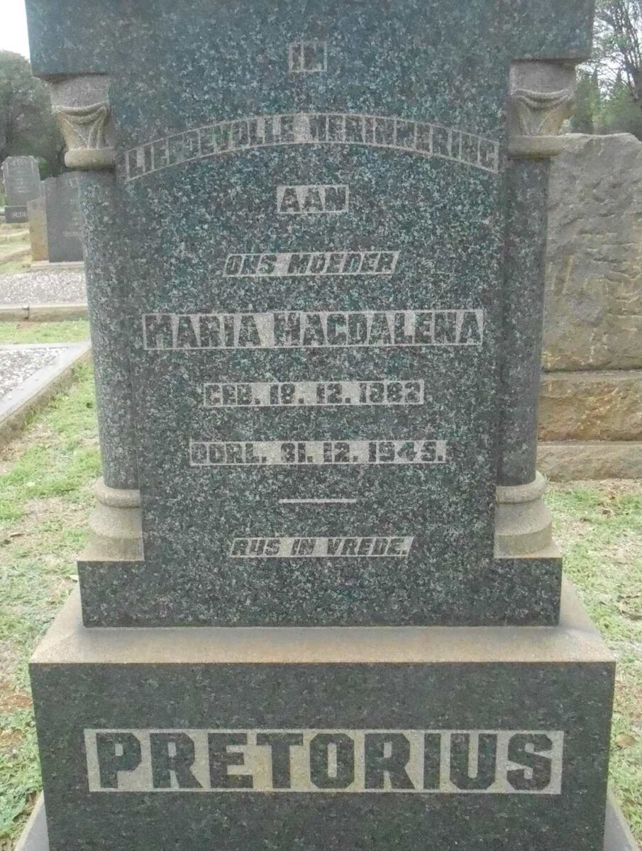 PRETORIUS Maria Magdalena 1882-1945