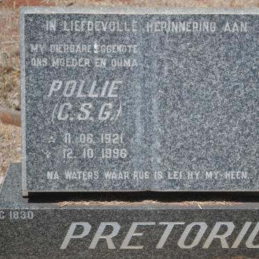 PRETORIUS C.S.G. 1921-1996