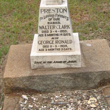 PRESTON Walter Clark -1933 :: PRESTON George Ronald -1939