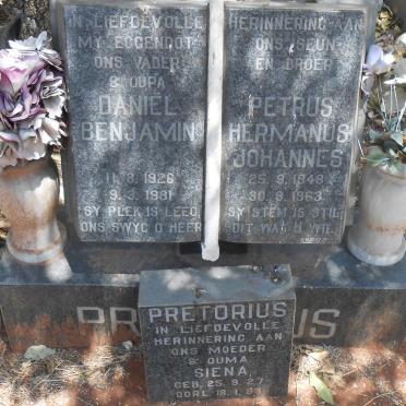 PRETORIUS Daniël Benjamin 1926-1981 &amp; Siena 1927-1983 :: PRETORIUS Petrus Hermanus Johannes 1948-1963
