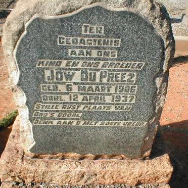 PREEZ Jow, du 1906-1937