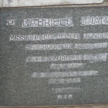 QUAGLIA P. Gabriele 1904-1956