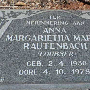 RAUTENBACH Anna Margarietha Maria LOUBSER 1930-1978