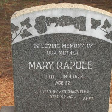 RAPULE Mary -1954