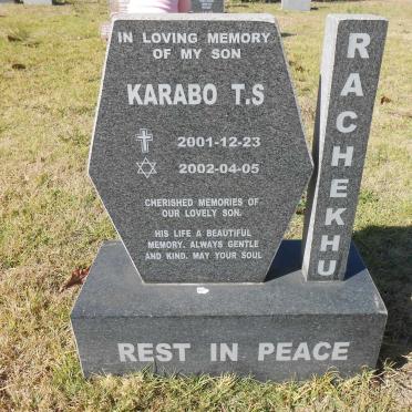 RACHEKHU Karabo T.S. 2001-2002