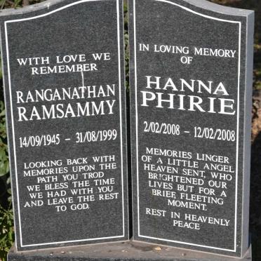 RAMSAMMY Ranganathan 1945-1999 :: PHIRIE Hanna 2008-2008