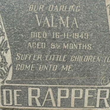 RAPPER Valma, de -1943