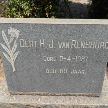 RENSBURG Gert H.J., van -1967