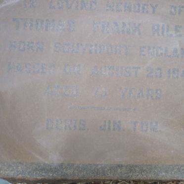 RILEY Thomas Frank -1945