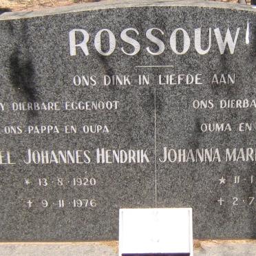ROSSOUW Daniël Johannes Hendrik 1920-1976 &amp; Johanna Maria Elizabeth 1922-1987