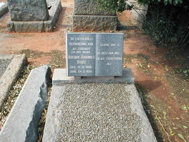 ROUX Adriaan Johannes 1889-1950