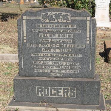 ROGERS William -1944 &amp; Emily Jane PHILLIPS 1880-1958