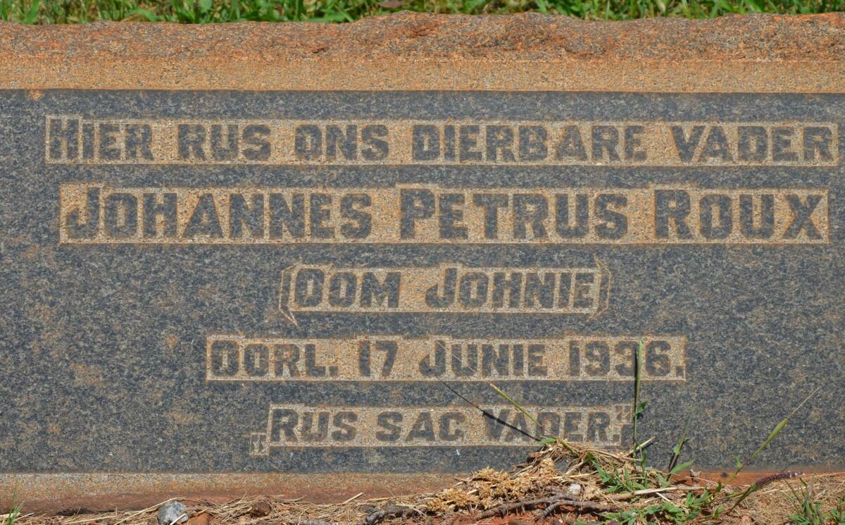 ROUX Johannes Petrus -1936