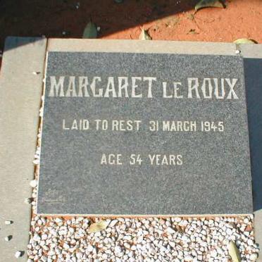 ROUX Margaret, le - 1945