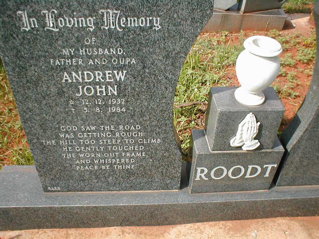 ROODT Andrew John 1932-1984
