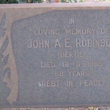 ROBINSON John A.E. -1965