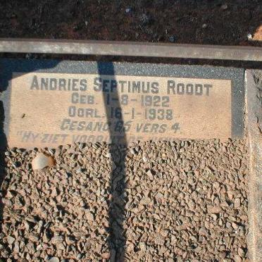 ROODT Andries Septimus 1922-1938