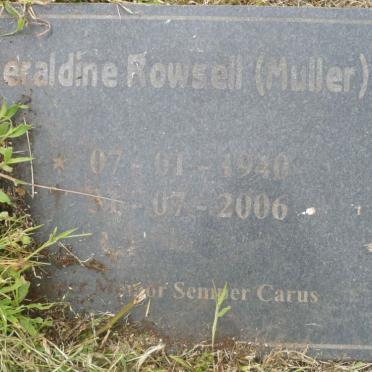 ROWSELL Geraldine nee MULLER 1940-2006