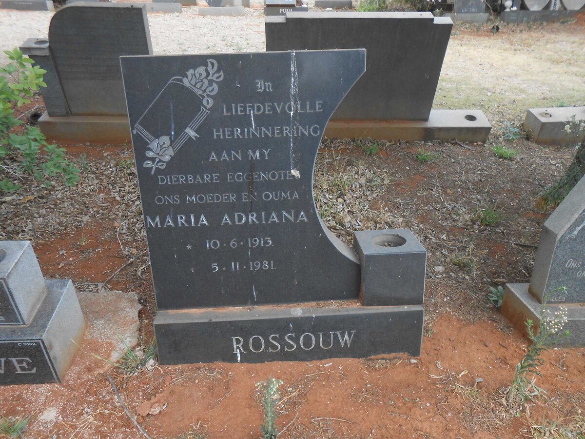 ROSSOUW Maria Adriana 1913-1981