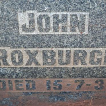 ROXBURGH John -1937