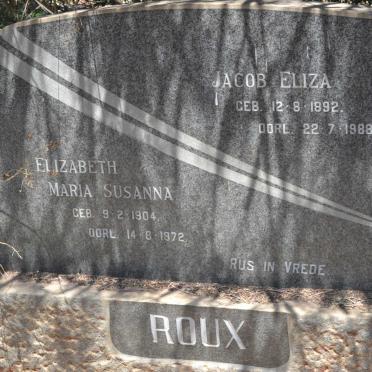 ROUX Jacob Eliza 1892-1988 &amp; Elizabeth Maria Susanna 1904-1972