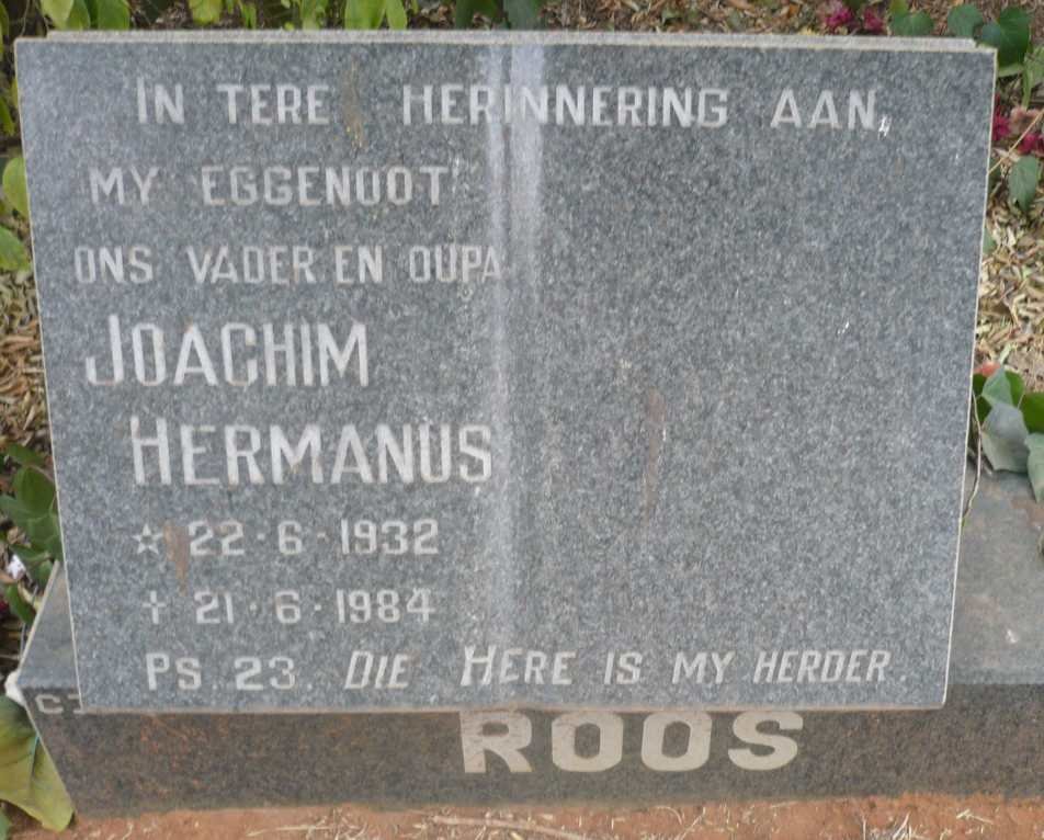 ROOS Joachim Hermanus 1932-1984